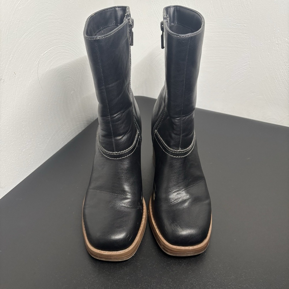 Sun‎ Stone Women's Size 8M Aimee Tall Zip Up Knee Medium Boots Shoes Chunky - Picture 6 of 12